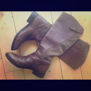 Brown Suede and leather Gomma Davis boots